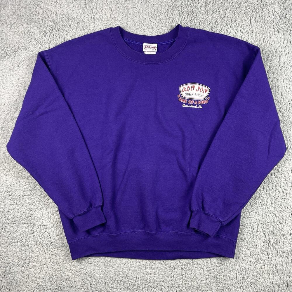 Ron Jon Surf Shop One Of A Kind Cocoa Beach Florida Sweatshirt Men's L Purple